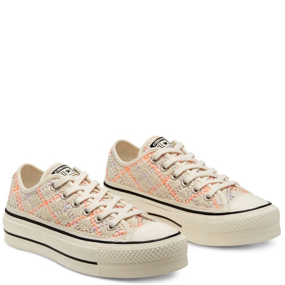 NIB Converse Boho Crochet Platform CTAS Low Top - Picture 5 of 9